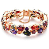 Zircon Water Drop Crystal Rose Bracelet For Women