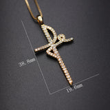 CZ Stone Pendant Necklace, Silvery Chain, Charming Party Jewelry