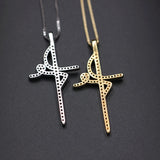 CZ Stone Pendant Necklace, Silvery Chain, Charming Party Jewelry