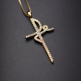 CZ Stone Pendant Necklace, Silvery Chain, Charming Party Jewelry