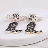 Rhinestone Drop Earrings Dangle Jewelry High Heel Shoe Pendant