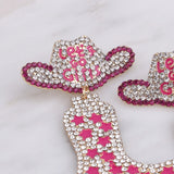 Rhinestone Drop Earrings Dangle Jewelry High Heel Shoe Pendant