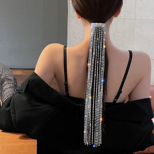 Rhinestone Hairpins Headbands Tassel Crystal Wedding Bridal Hair Accessories