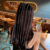 Rhinestone Headband with Tassel Crystal Hair Clip