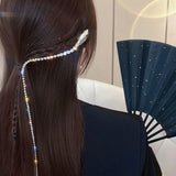 Rhinestone Snake Hair Band for Women Tassel Headband Hair Accessories