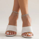 Crystal Tassel Anklet Boho Beach Jewelry