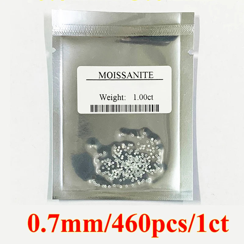 D Round Brilliant Cut Moissanites Loose Stones 0.7mm-14mm
