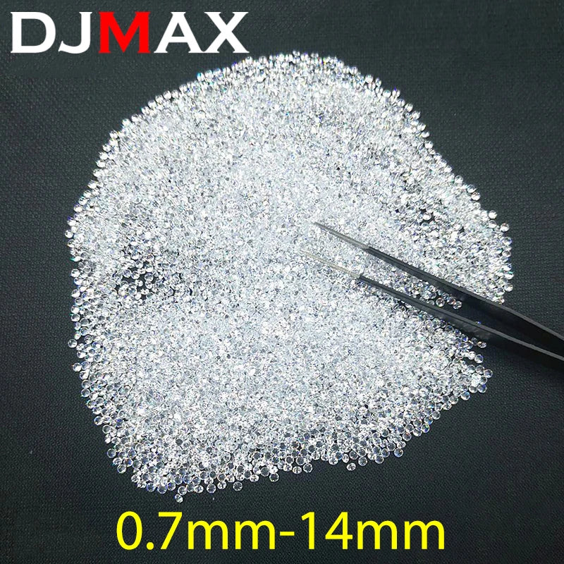 Loose Moissanites D Round Brilliant Cut Lab Grown Moissanite Diamonds
