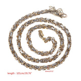 Dragon Head & Tail Pendant Steel Necklace for Men & Women