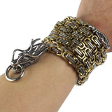 Dragon Head & Tail Pendant Steel Necklace for Men & Women