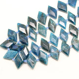 Apatite Rhombus Shape Beads, Faceted Slabs Bracelet Jewelry
