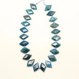 Apatite Rhombus Shape Beads, Faceted Slabs Bracelet Jewelry