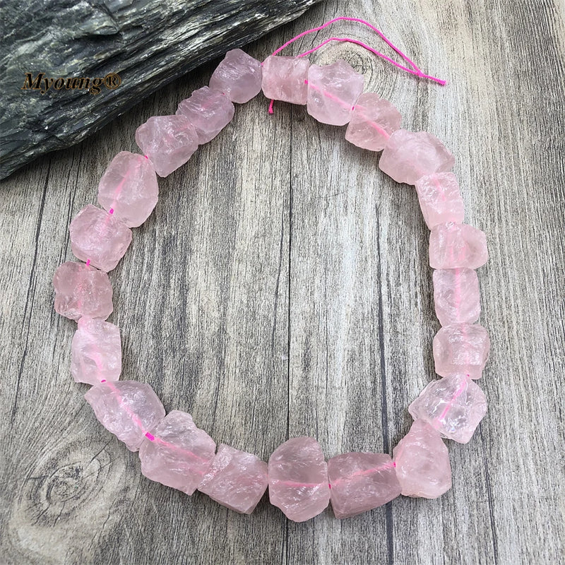 Madagascar Rose Quartz Crystal Beads for DIY Jewelry Making