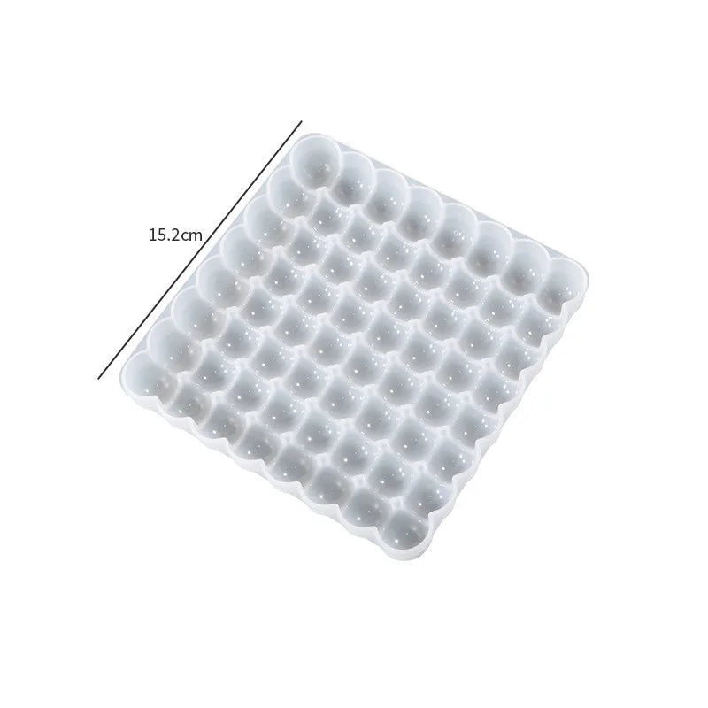 Half Round Bead Coaster Silicone Mold DIY Crystal Epoxy Resin Mold