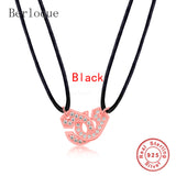 Zircon Handcuff Necklace 925 Silver Adjustable Rope Pendant