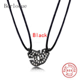Zircon Handcuff Necklace 925 Silver Adjustable Rope Pendant