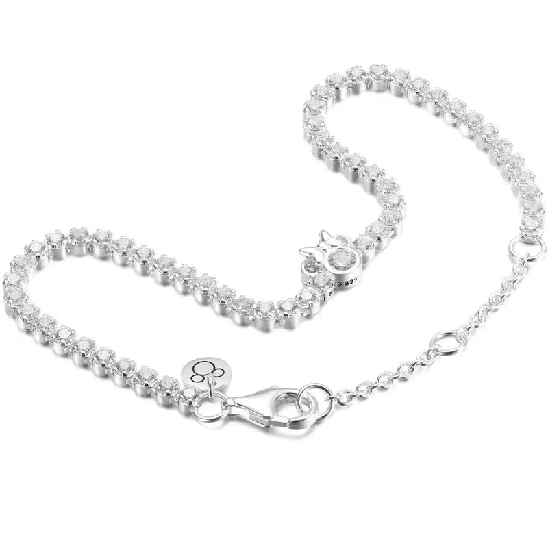 Diamond Bracelet Pan 925 Silver Shining Pav? Tennis Bracelet