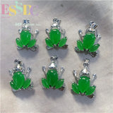 Green Jade Malay Luck Ms Frog Pendant Lady's Jewelry Diy