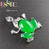 Green Jade Malay Luck Ms Frog Pendant Lady's Jewelry Diy