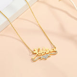 Love Zirconia Necklace Name Necklaces Women's Wedding Jewelry