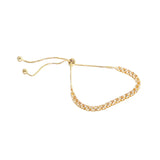 Rhinestone Stainless Steel Bracelet For Women Zircon Adjustable Jewelry