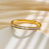 Rhinestone Stainless Steel Bracelet Zircon Jewelry Gift
