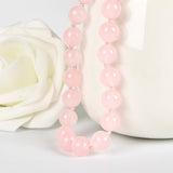 10mm Rose Quartz Necklace - Romantic Gift for Her