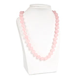 10mm Rose Quartz Necklace - Romantic Gift for Her