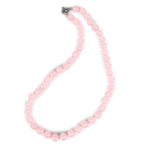 10mm Rose Quartz Necklace - Romantic Gift for Her