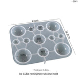 Semicircular Silicone Sphere Mold for Resin Crafts and Ornaments