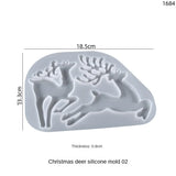 Christmas Elk Silicone Mold for Epoxy Resin Ornaments