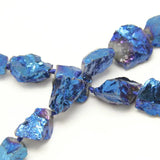 Rough Quartz Titanium Nugget Beads Pendants Natural Crystals