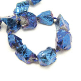 Rough Quartz Titanium Nugget Beads Pendants Natural Crystals