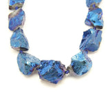 Rough Quartz Titanium Nugget Beads Pendants Natural Crystals