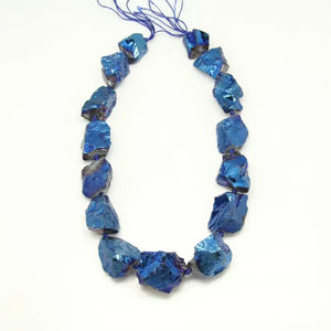 Rough Quartz Titanium Nugget Beads Pendants Natural Crystals