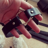Sexy Punk PU Leather Round Collar Choker Gothic Woman Charm Jewelry