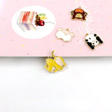 Cartoon Cat Monkey Corgi Panda DIY Earring Key Chain Jewelry