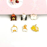 Cartoon Cat Monkey Corgi Panda DIY Earring Key Chain Jewelry