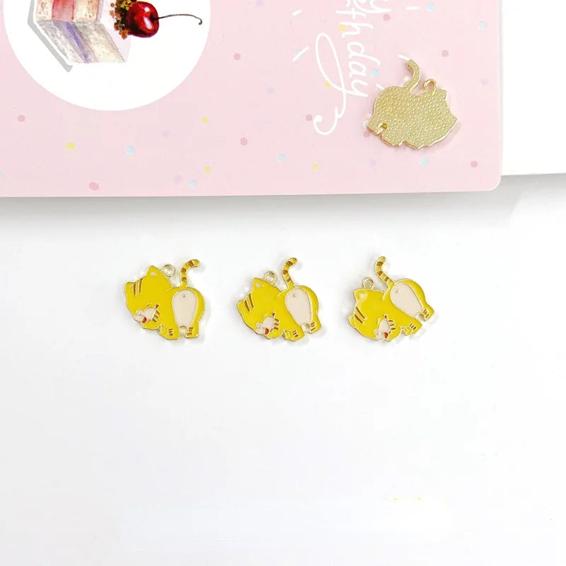 Cartoon Cat Monkey Corgi Panda DIY Earring Key Chain Jewelry