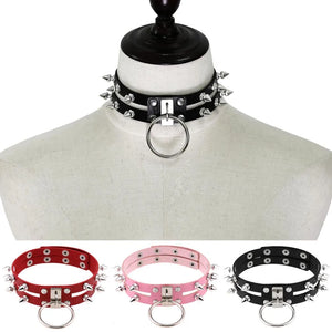 Gothic Punk Leatherwear Necklace