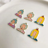 Cartoon Scientist Pendant DIY Earrings Jewelry Material