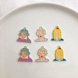 Cartoon Scientist Pendant DIY Earrings Jewelry Material