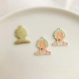 Cartoon Scientist Pendant DIY Earrings Jewelry Material