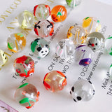 Hand-Painted Glass Beads DIY Earrings Accessories