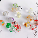 Hand-Painted Glass Beads DIY Earrings Accessories