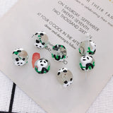 Hand-Painted Glass Beads DIY Earrings Accessories