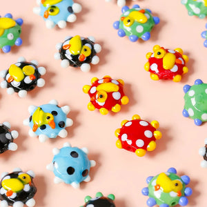 DIY Duck Glass Beads Earrings Pendant Jewelry Accessories