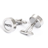 Round Photo Cufflink for Men's Shirts Wedding DIY