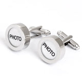Round Photo Cufflink for Men's Shirts Wedding DIY