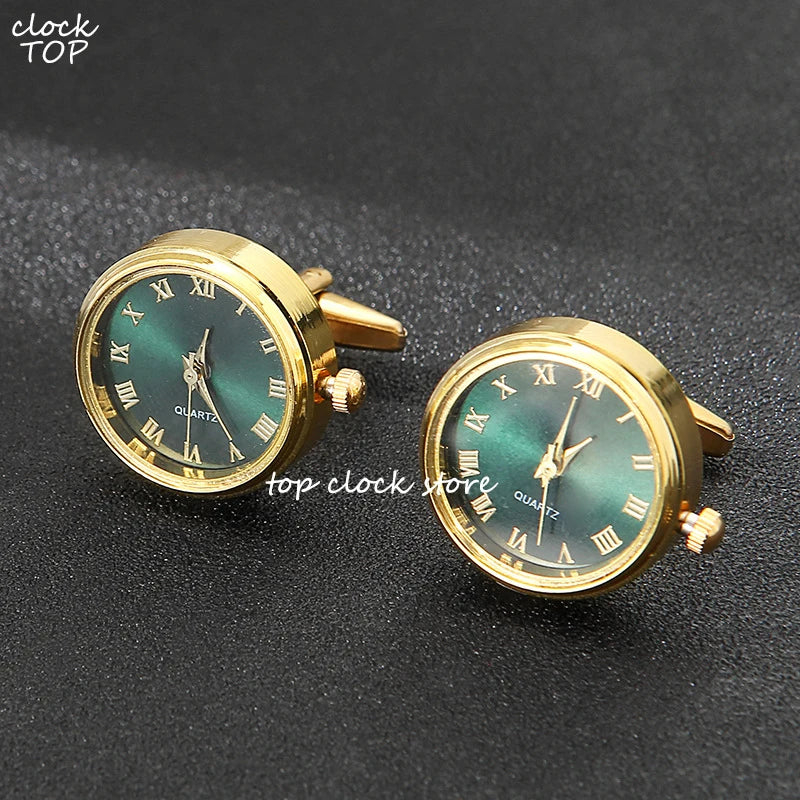 Watch Cufflinks Manchetknopen Business Shirt Suit Cuff Links